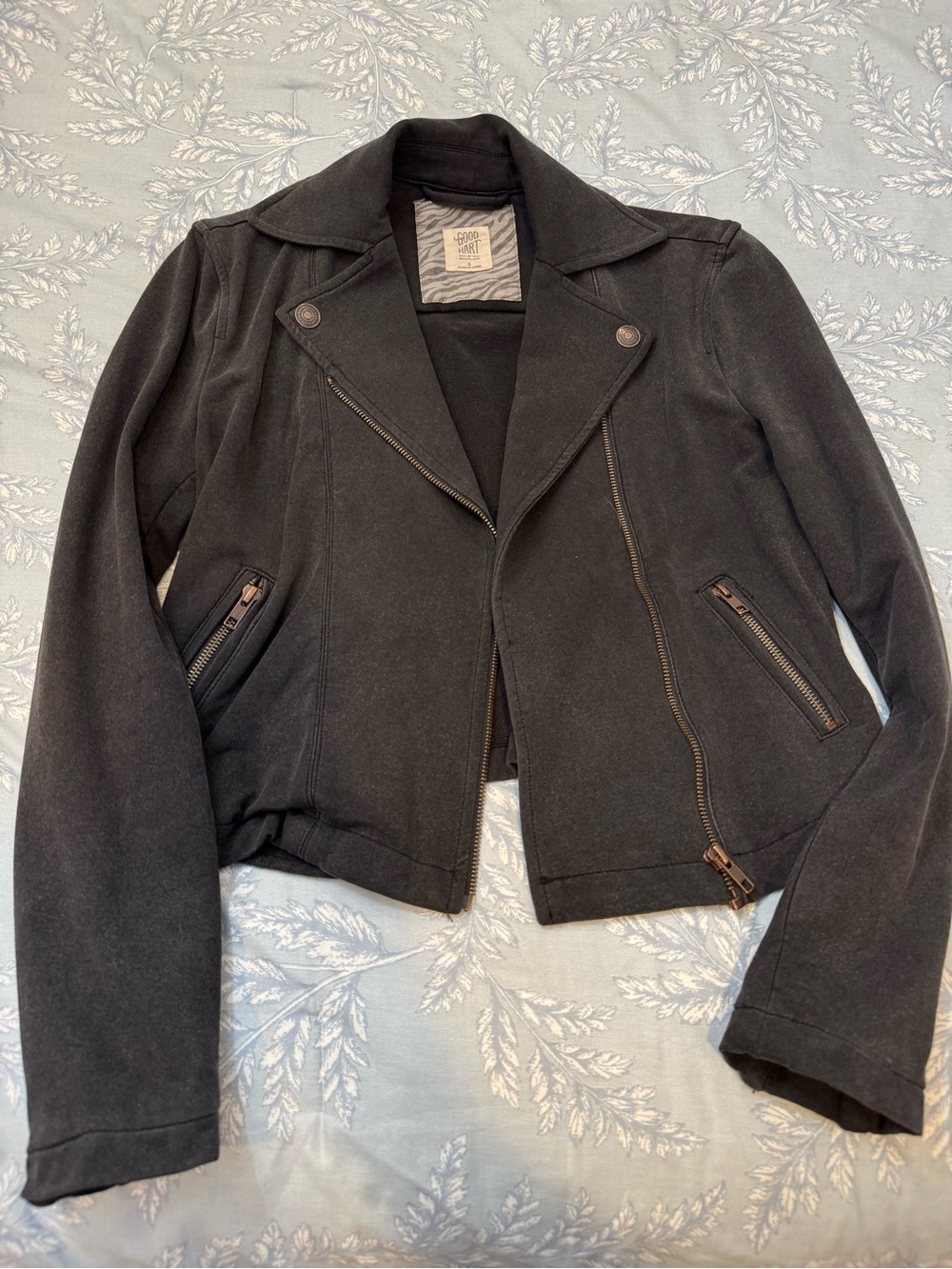 Good Hart Women's Black Moto Jacket